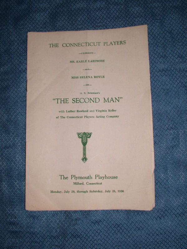 1936 PLYMOUTH PLAYHOUSE MILFORD CONNECTICUT PROGRAM