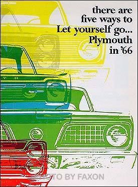 1966 Plymouth Color Sales Catalog Belvedere Satellite Fury Barracuda