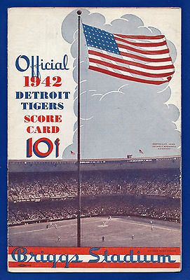 TIGERS vs BOSTON RED SOX baseball program score card TED WILLIAMS