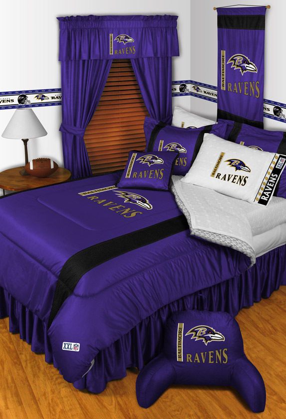 NFL BALTIMORE RAVENS ** SIDELINES ** BEDDING and BEDROOM DECOR