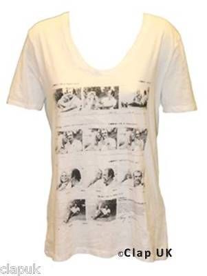 Collective Brigette Bardot & Sean Connery Boyfriend T Shirt White   6