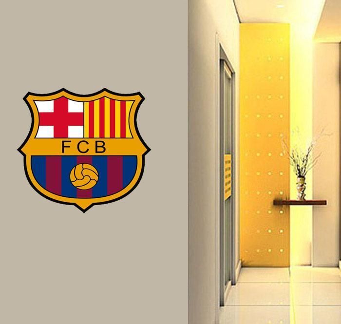 FC WALL STICKER Soccer Deca BARCA Removable Vinyl l 60cm football no2