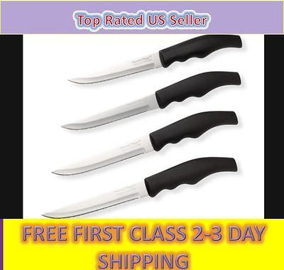 FOREVER SHARP 4 PIECE STEAK KNIVE SET STAINLESS STEEL KNIFE FILET