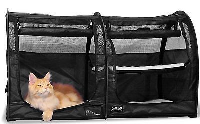 Sturdi Shelter Double Cat Dog Show Shelter Portable BLACK Full Mesh