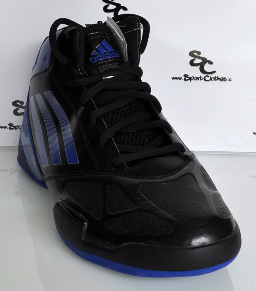 Adidas Team Feather 2012 mens basketball shoes black blue NEW