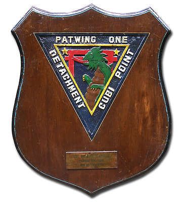 Patwing 1 Cubi Point, Subic Bay Wood Enamel Plaque