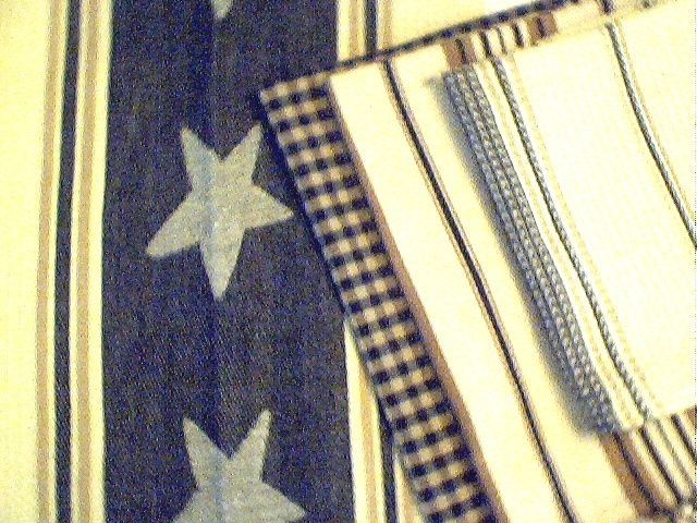 DK BLUE BEIGE TAN STAR STRP CK DISH TOWEL CLOTH NAPKIN LINEN LOT NWT