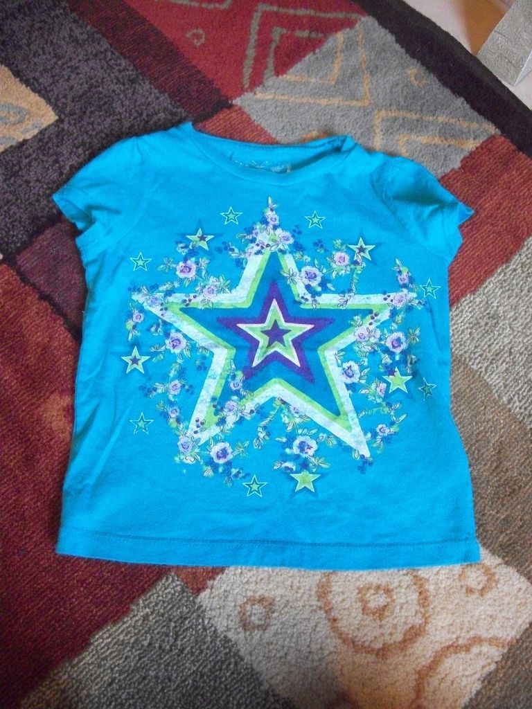 Toddler Girl Aqua Star T Shirts by Arizona  EUC Sizes 3T & 5T