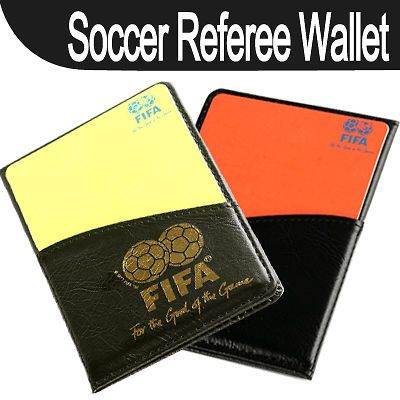 New Soccer Referee Wallet with Red Card and Yellow Car