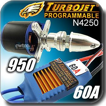 950kv N4250 Outrunner Brushless Motor 60A BEC ESC TUR