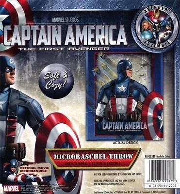 AMERICA First Avenger MARVEL COMICS 50 x 60 Microraschel THROW BLANKET