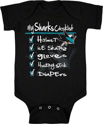 San Jose Sharks Infant Black Old Time Hockey Beeler Jersey Creeper