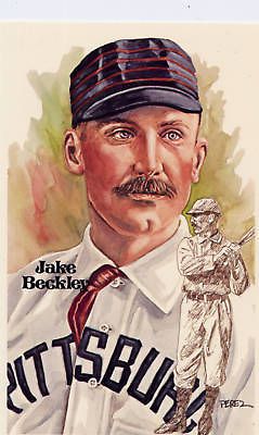 Jake Beckley, Perez Steele Art Postcard, 1980, NICE