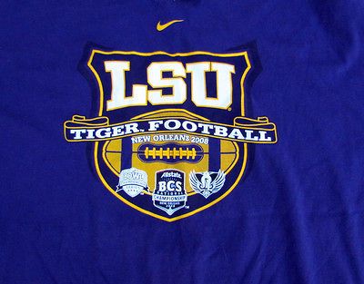 Shirt SIZE 2XL XXL Tigers Louisiana State 2008 BCS Championship Logo