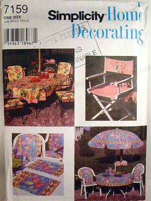 S7159 DECK & PATIO ACCESSORIES   UMBRELLA COVER CHAIR PADS TABLECLOTH