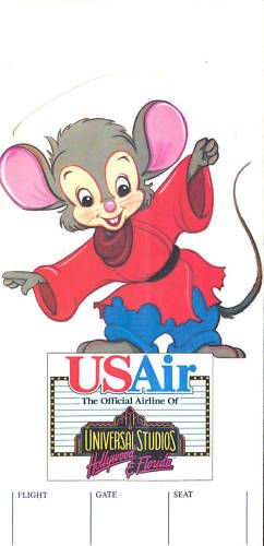 Ticket Jacket   US Air   Fievel   Universal 86 (TJ677)