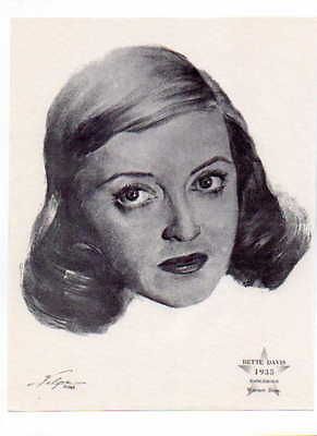 BETTE DAVIS   1935 Dangerous   1962 Volpe Print