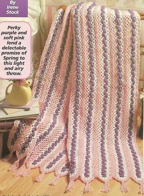 Trailing Vine Afghan crochet PATTERN INSTRUCTIONS