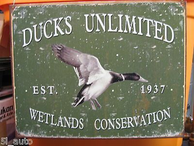 DUCKS UNLIMITED TIN SIGN / MADE IN THE U.S.A. [NEW]