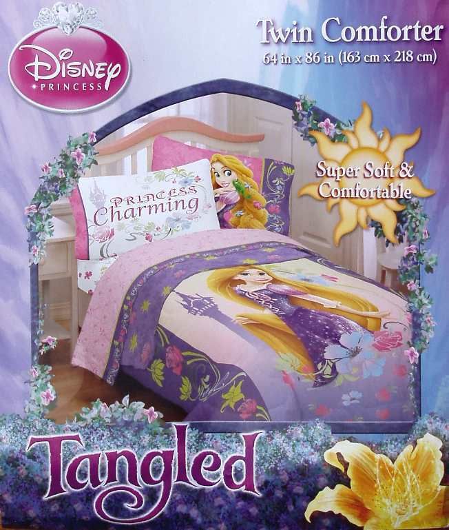 RAPUNZEL PRINCESS CHARMING TWIN COMFORTER SHEETS SHAM 5PC BEDDING NEW