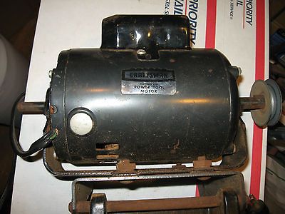 Craftsman Belt Drive Table saw motor 1 HP Dual shaft # 113.12170 runs