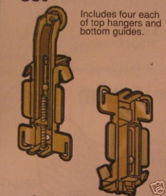 MOBILE HOME CLOSET SLIDING DOOR HANGER AND GUIDE SET