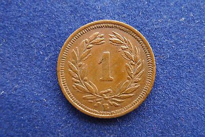 1853 B Switzerland 1 Rappen