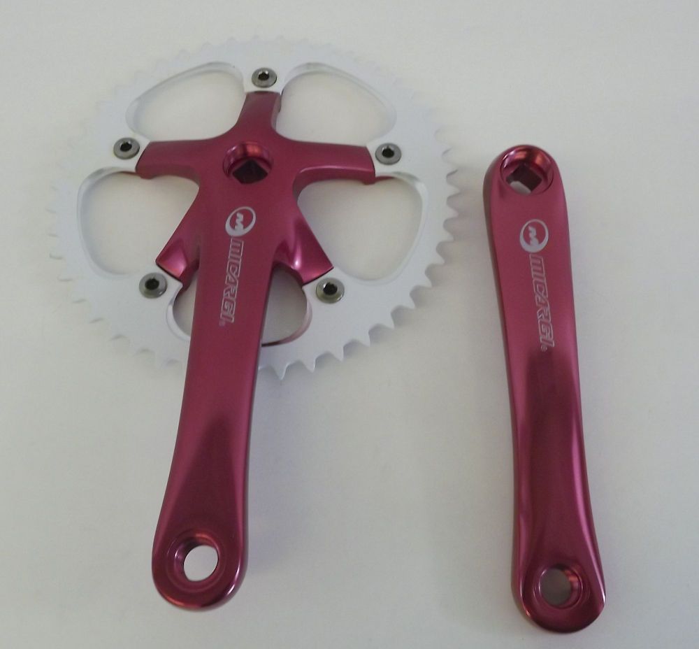 New Micargi Bicycle Cranks Fixie Single Speed 170mm 46 Tooth Crank Set