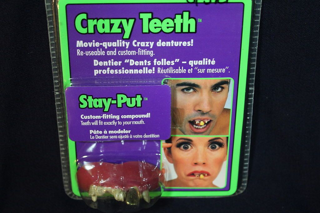 HILL BILLY JOE ROTTEN BUCK GOOFY TEETH PRO GRADE WITH DENTAL ADHESIVE