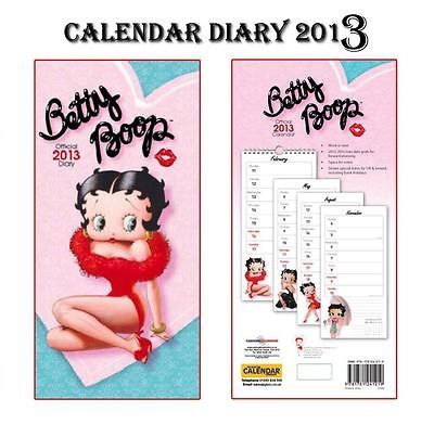 BETTY BOOP OFFICIAL CALENDAR 2013 DIARY + FREE BETTY BOOP KEYRING