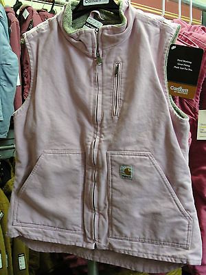 Carhartt Womens Sandstone Mock Neck Vest WV001 Rose Pink