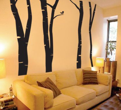 Wall Vinyl Decal Sticker Forest Birch Tree 80