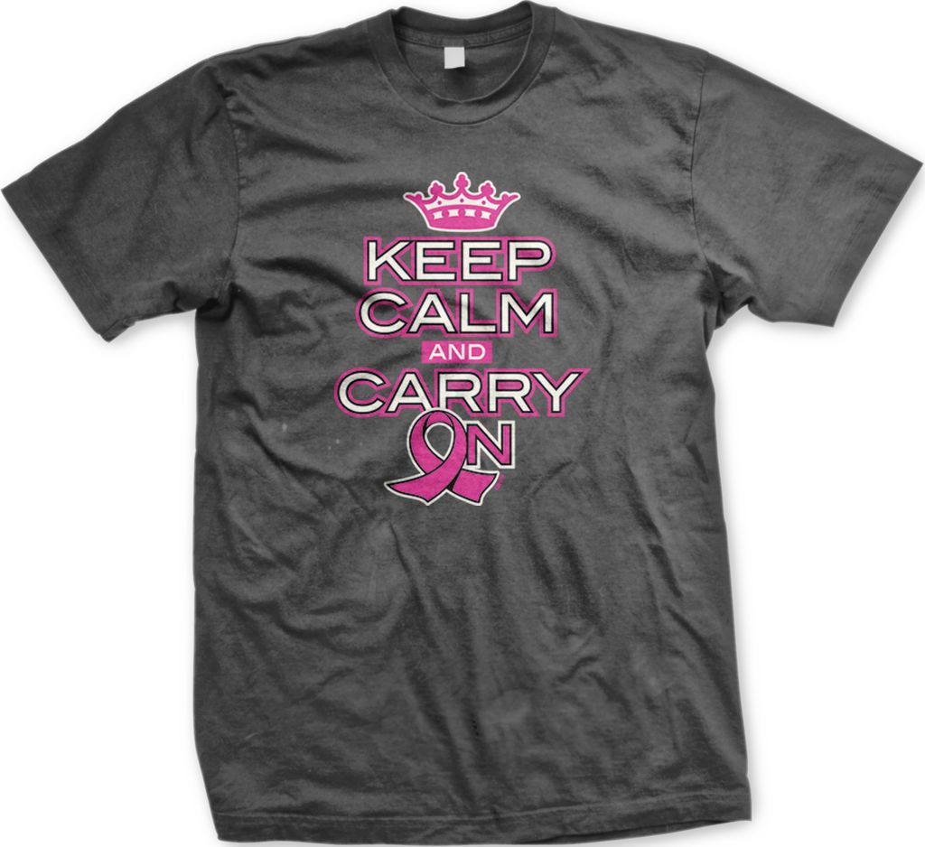 Keep Calm And Carry On Breast Cancer Awareness Survivor Pink Ribbon
