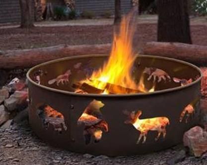 Outdoor Fire Pit Garden Lawn Yard Outside Pool Deck Log Wood Heater