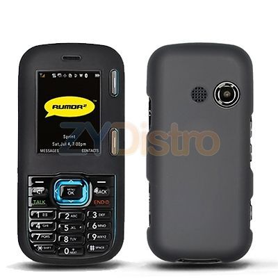 Black Hard Skin Case Cover for LG Cosmos / Rumor 2 II