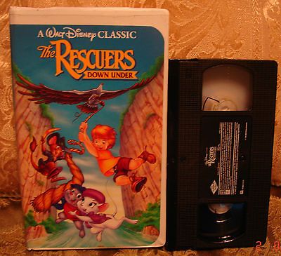 BD CLASSIC The Rescuers Down Under Vhs Video Black Diamond VGC