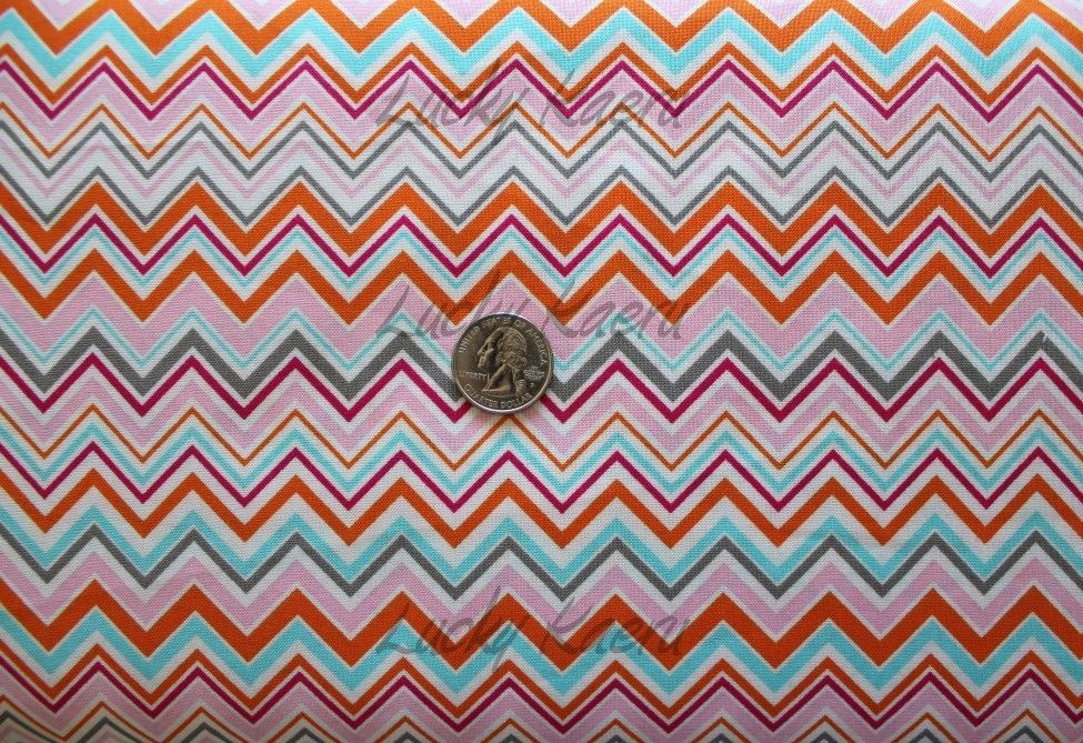 Valori Wells Novella Zig Zag Chevron Tangerine Orange Fabric Yard