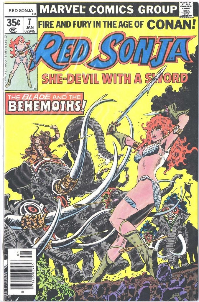 Red Sonja #7 1/78   [9.2] Throne of Blood   Frank Thorne art