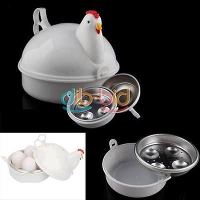 Chicken Shaped Plastic Microwave Egg Boiler for 4 Eggs