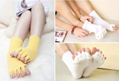 Pair Massage Toe Socks Foot Blood Circulation Relieving Foot Pain Yoga