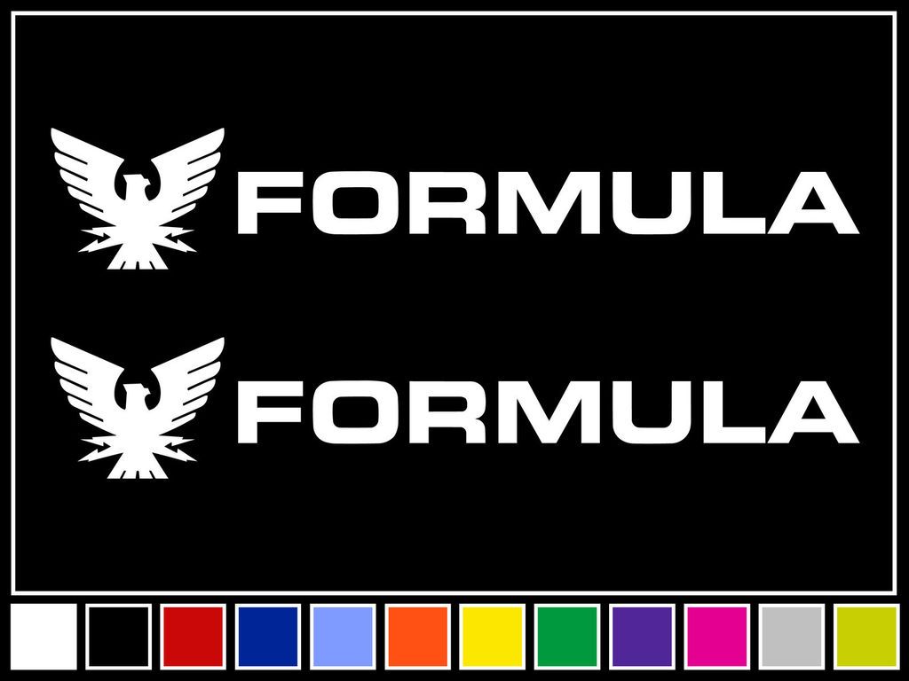 12 FORMULA BOATS Decals *WHITE* Vinyl Stickers Boat Outboard Motor