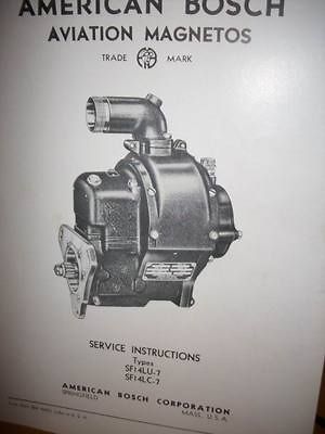 American Bosch Magneto SF14LU 7 and SF14LC 7 Service Manual
