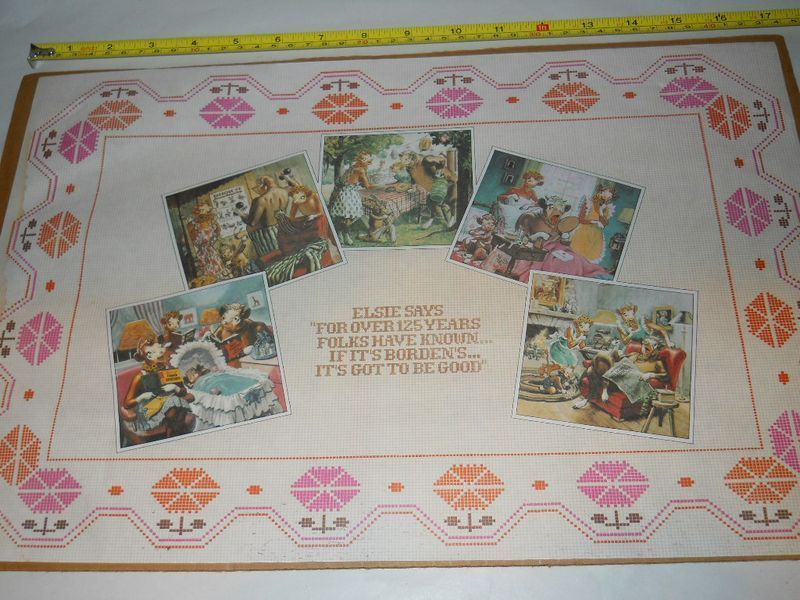 VINTAGE BORDEN MILK ELSIE THE COW FAMILY PLACEMAT