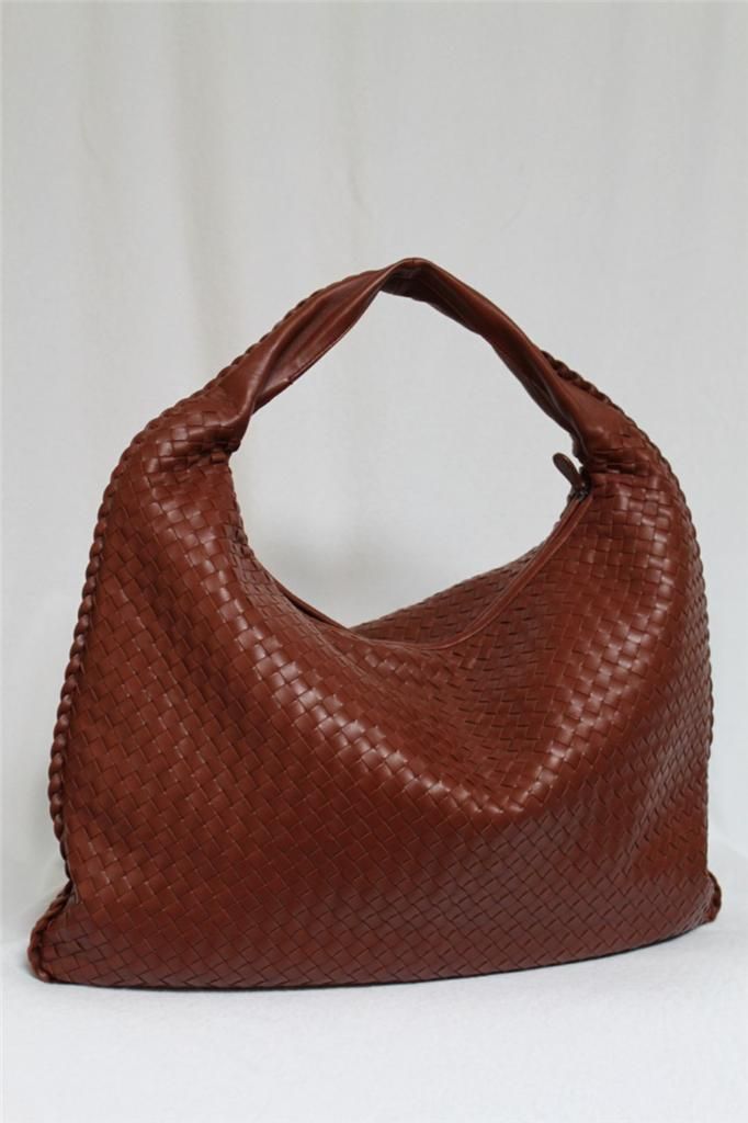 New Bottega Veneta Maxi X Large Woven Dark Brown Nappa Leather Canyon