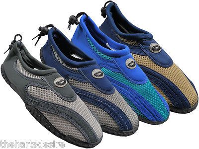 Mens Easy Slip On Water Shoes Pool Beach Aqua Socks , Yoga