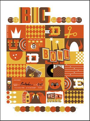 Big Lebowski Poster by Adam Juresko Print, Spoke Art Castro Series