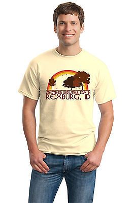 ANOTHER BEAUTIFUL DAY IN REXBURG, ID Retro Adult Unisex T shirt. Idaho