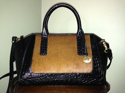 BRAHMIN Morgan   Tobacco Kensington   Double Handle Satchel MSRP $325