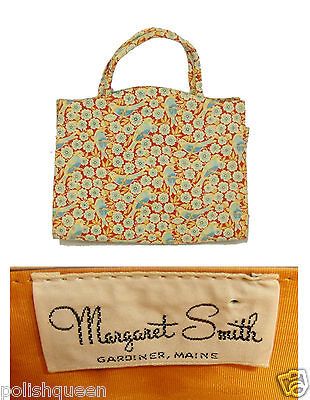 VTG 1960S MARGARET SMITH GARDINER, MAINE SWEET BLUE BIRDS & FLORAL