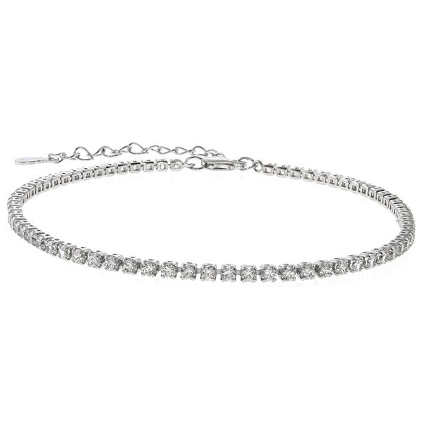 50 Ct Cubic Zirconia CZ Sterling Silver 7 Bracelet with 2 Extender